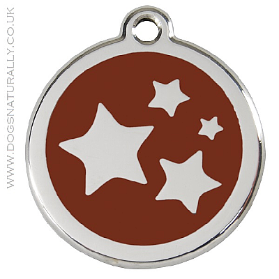 Brown Star Dog ID Tags (3x sizes)